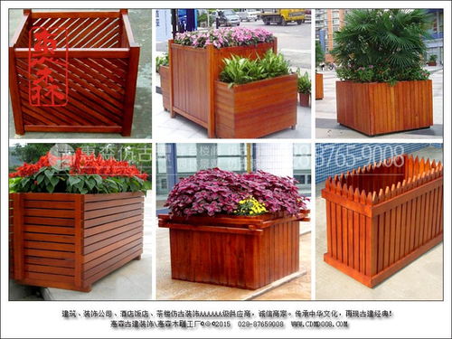 圖 戶外防腐木花箱與售貨車定制批發(fā) 成都惠森古建的專業(yè)木制品方案